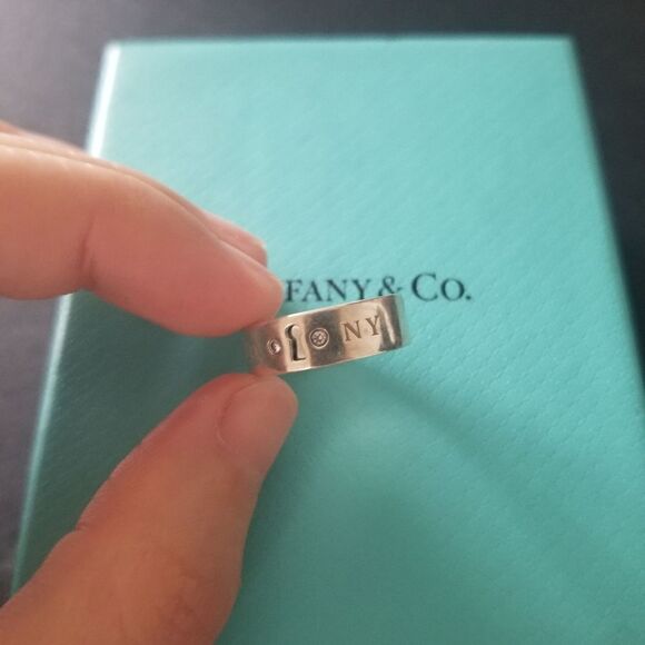 Tiffany & Co. Diamond Keyhole Ring - Picture 1 of 9